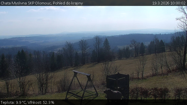 Chata Myslivna SKP Olomouc - Pohled do krajiny - 19.3.2026 v 10:00