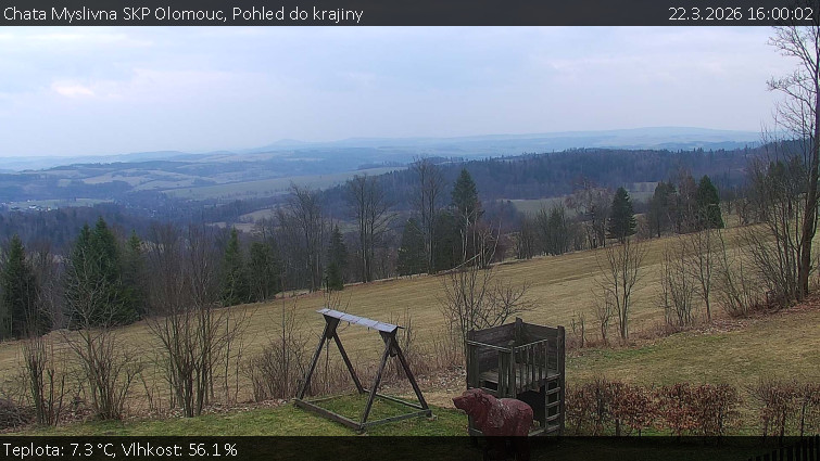Chata Myslivna SKP Olomouc - Pohled do krajiny - 22.3.2026 v 16:00