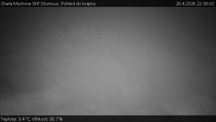 Chata Myslivna SKP Olomouc - Pohled do krajiny - 20.4.2026 v 22:30