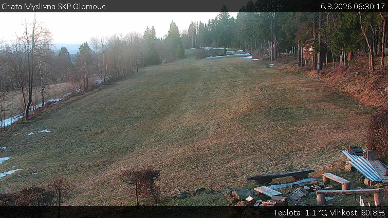 Chata Myslivna SKP Olomouc - Běžecký lyžařský areál Nová Ves - 6.3.2026 v 06:30