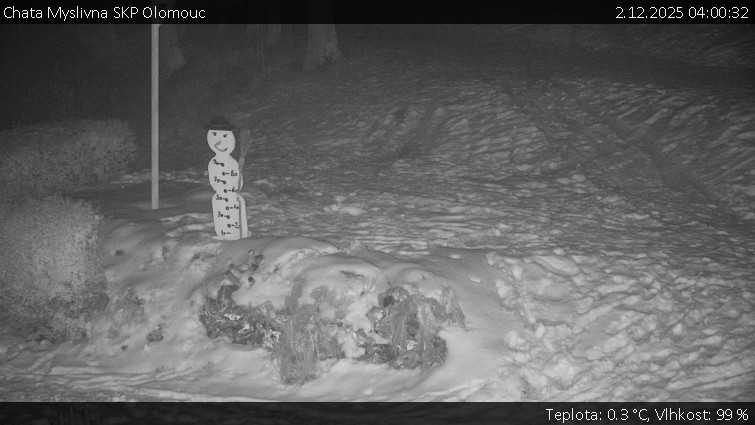 Chata Myslivna SKP Olomouc - Běžecký lyžařský areál Nová Ves - horní část - 2.12.2025 v 04:00