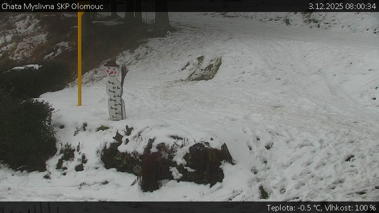Chata Myslivna SKP Olomouc - Běžecký lyžařský areál Nová Ves - horní část - 3.12.2025 v 08:00