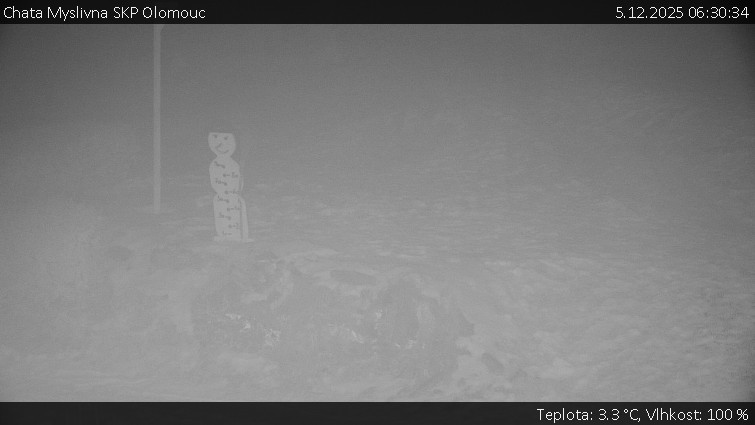 Chata Myslivna SKP Olomouc - Běžecký lyžařský areál Nová Ves - horní část - 5.12.2025 v 06:30