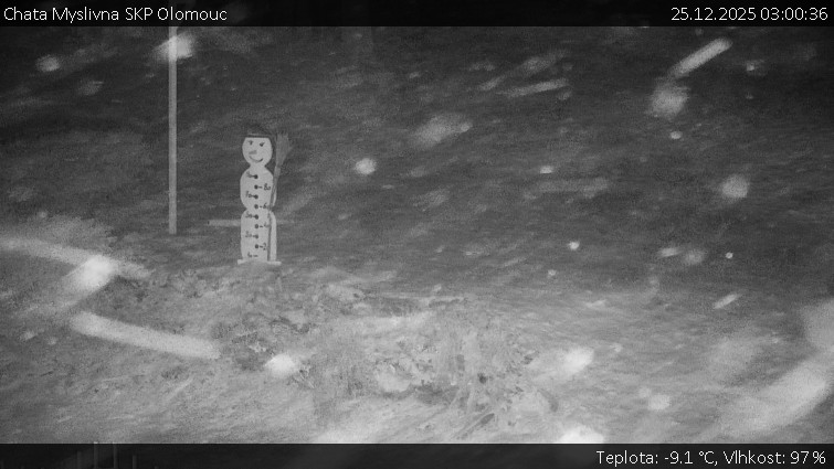 Chata Myslivna SKP Olomouc - Běžecký lyžařský areál Nová Ves - horní část - 25.12.2025 v 03:00