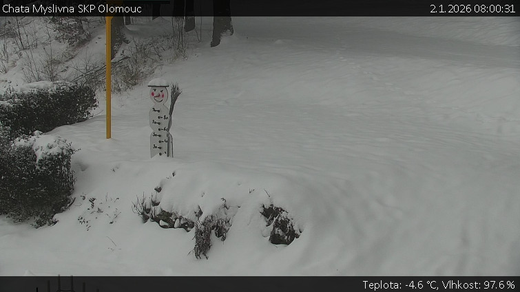 Chata Myslivna SKP Olomouc - Běžecký lyžařský areál Nová Ves - horní část - 2.1.2026 v 08:00
