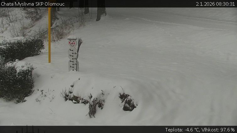 Chata Myslivna SKP Olomouc - Běžecký lyžařský areál Nová Ves - horní část - 2.1.2026 v 08:30