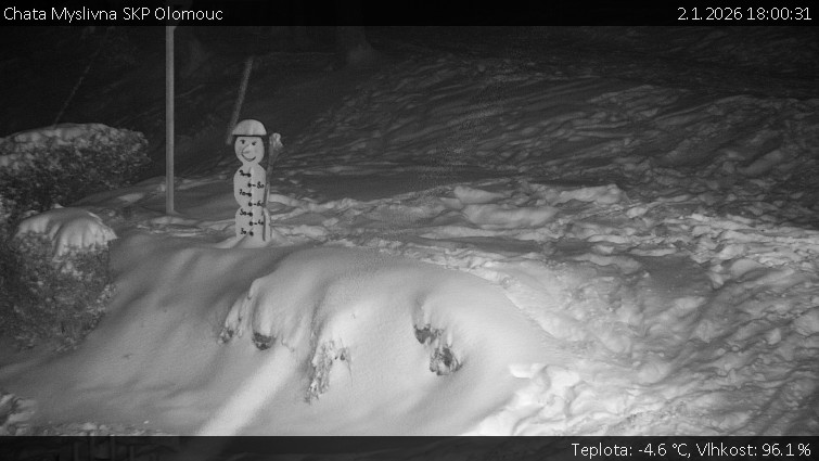 Chata Myslivna SKP Olomouc - Běžecký lyžařský areál Nová Ves - horní část - 2.1.2026 v 18:00