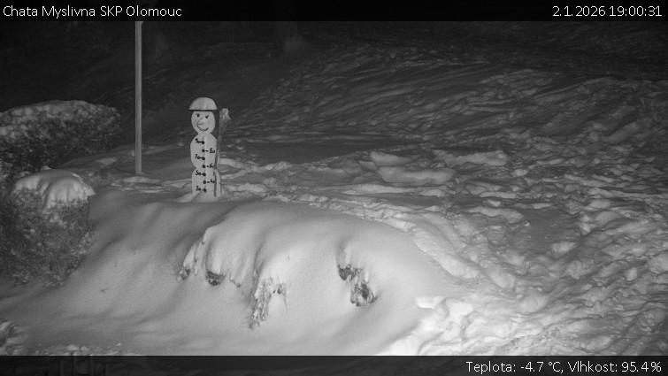 Chata Myslivna SKP Olomouc - Běžecký lyžařský areál Nová Ves - horní část - 2.1.2026 v 19:00