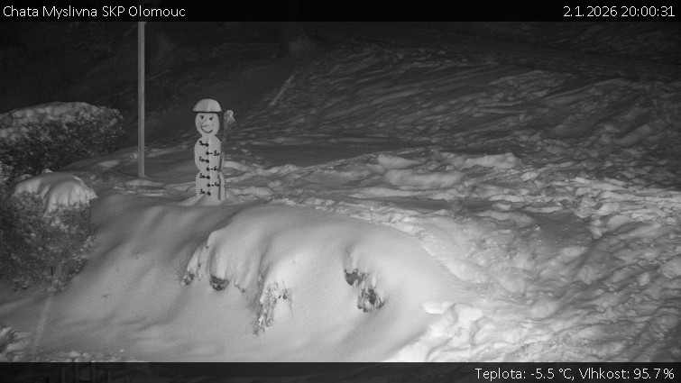 Chata Myslivna SKP Olomouc - Běžecký lyžařský areál Nová Ves - horní část - 2.1.2026 v 20:00