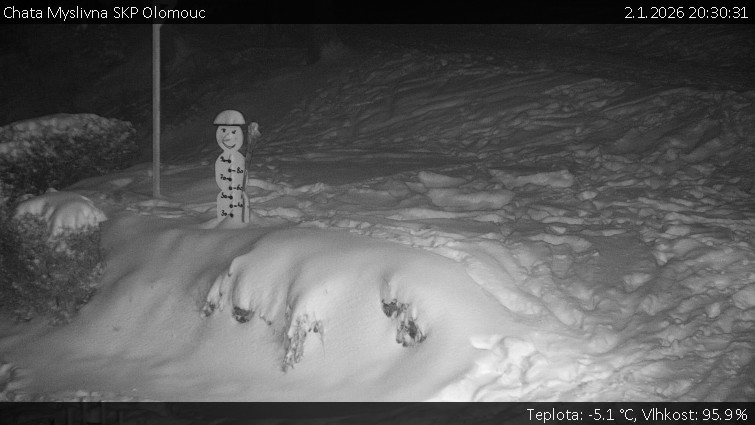 Chata Myslivna SKP Olomouc - Běžecký lyžařský areál Nová Ves - horní část - 2.1.2026 v 20:30