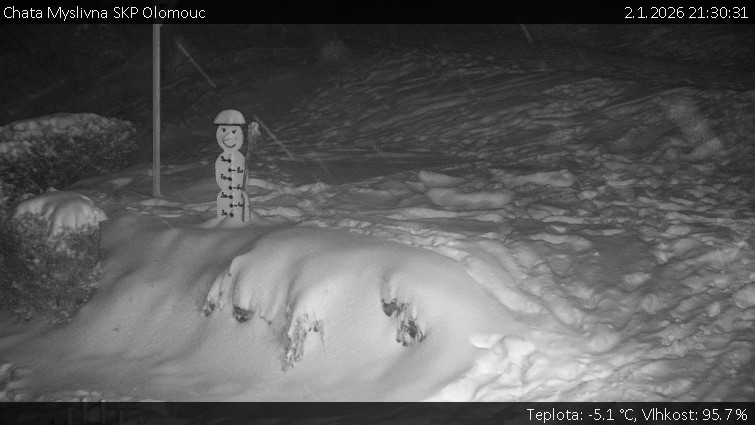 Chata Myslivna SKP Olomouc - Běžecký lyžařský areál Nová Ves - horní část - 2.1.2026 v 21:30