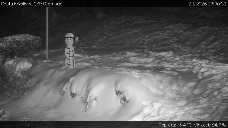 Chata Myslivna SKP Olomouc - Běžecký lyžařský areál Nová Ves - horní část - 2.1.2026 v 23:00