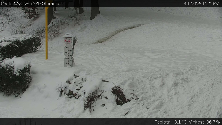 Chata Myslivna SKP Olomouc - Běžecký lyžařský areál Nová Ves - horní část - 8.1.2026 v 12:00