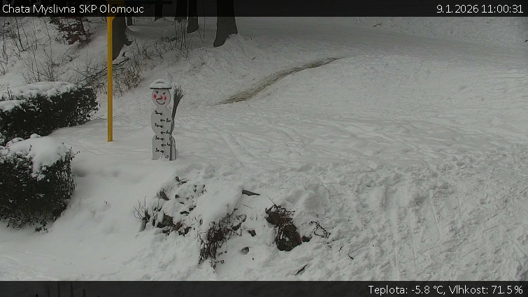 Chata Myslivna SKP Olomouc - Běžecký lyžařský areál Nová Ves - horní část - 9.1.2026 v 11:00