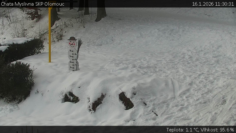 Chata Myslivna SKP Olomouc - Běžecký lyžařský areál Nová Ves - horní část - 16.1.2026 v 11:30