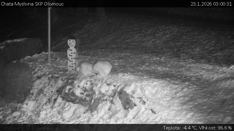 Chata Myslivna SKP Olomouc - Běžecký lyžařský areál Nová Ves - horní část - 23.1.2026 v 03:00
