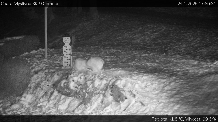 Chata Myslivna SKP Olomouc - Běžecký lyžařský areál Nová Ves - horní část - 24.1.2026 v 17:30