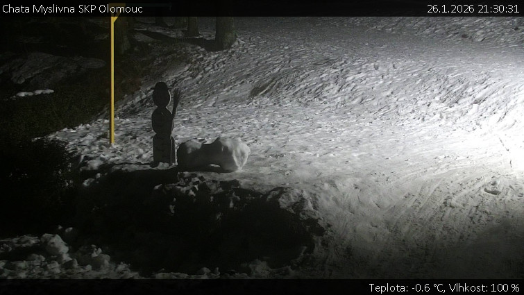 Chata Myslivna SKP Olomouc - Běžecký lyžařský areál Nová Ves - horní část - 26.1.2026 v 21:30