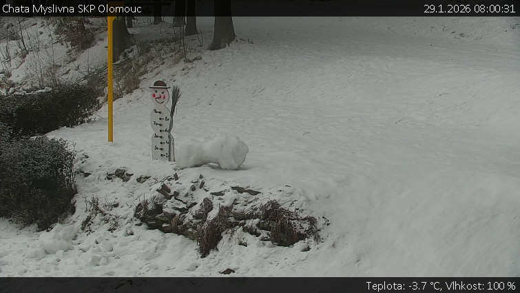 Chata Myslivna SKP Olomouc - Běžecký lyžařský areál Nová Ves - horní část - 29.1.2026 v 08:00