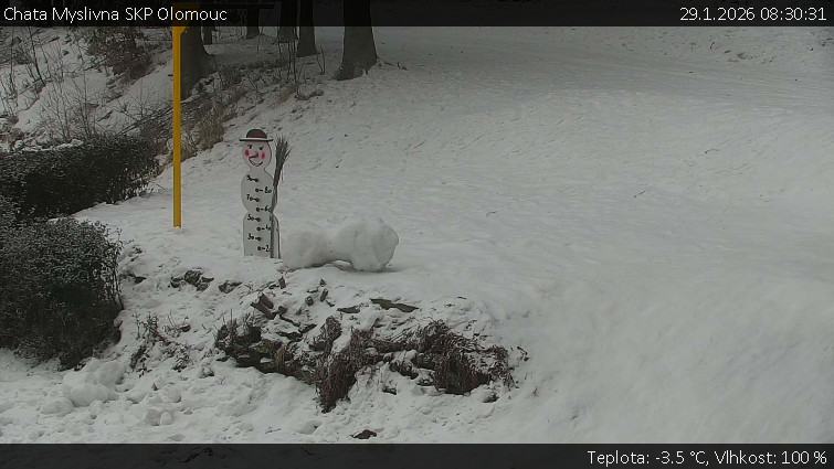 Chata Myslivna SKP Olomouc - Běžecký lyžařský areál Nová Ves - horní část - 29.1.2026 v 08:30