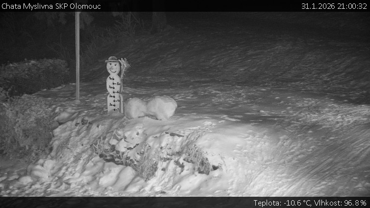 Chata Myslivna SKP Olomouc - Běžecký lyžařský areál Nová Ves - horní část - 31.1.2026 v 21:00