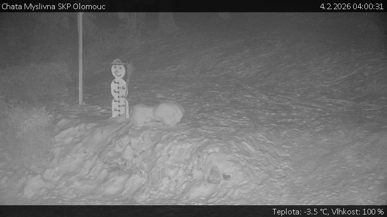 Chata Myslivna SKP Olomouc - Běžecký lyžařský areál Nová Ves - horní část - 4.2.2026 v 04:00