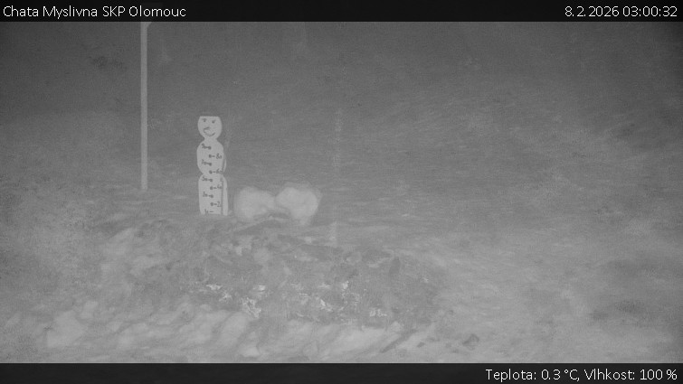 Chata Myslivna SKP Olomouc - Běžecký lyžařský areál Nová Ves - horní část - 8.2.2026 v 03:00