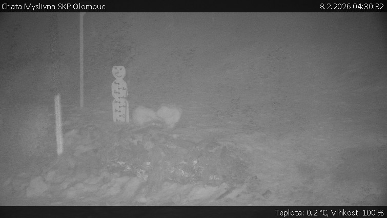 Chata Myslivna SKP Olomouc - Běžecký lyžařský areál Nová Ves - horní část - 8.2.2026 v 04:30