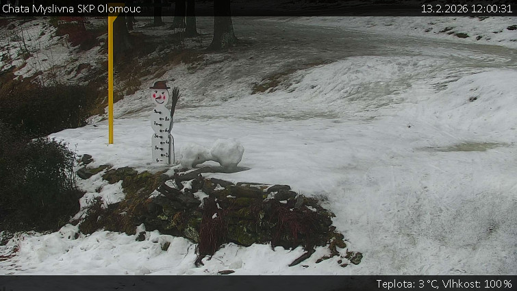 Chata Myslivna SKP Olomouc - Běžecký lyžařský areál Nová Ves - horní část - 13.2.2026 v 12:00
