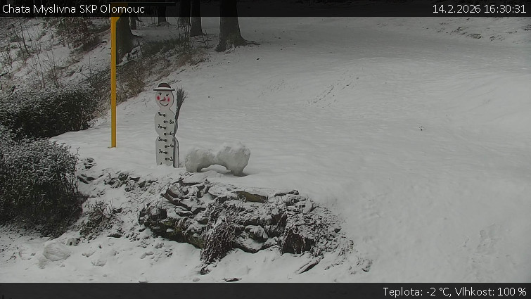 Chata Myslivna SKP Olomouc - Běžecký lyžařský areál Nová Ves - horní část - 14.2.2026 v 16:30