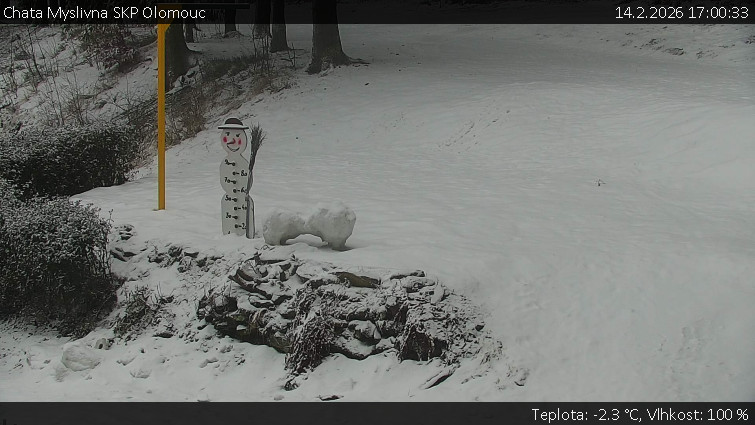 Chata Myslivna SKP Olomouc - Běžecký lyžařský areál Nová Ves - horní část - 14.2.2026 v 17:00