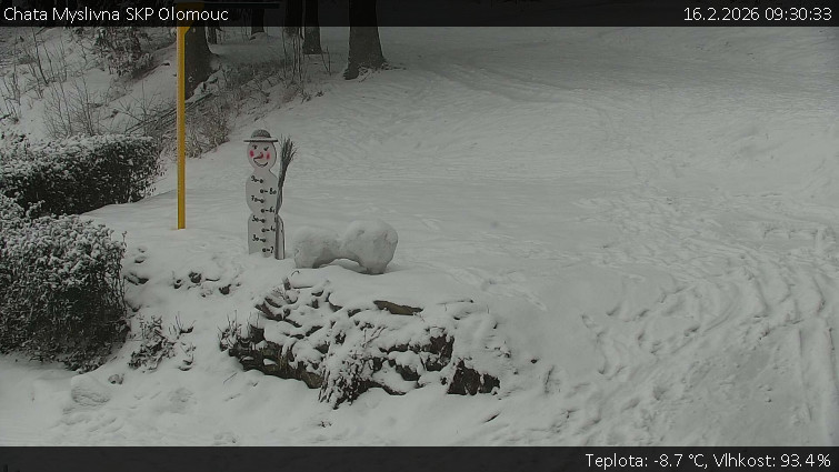 Chata Myslivna SKP Olomouc - Běžecký lyžařský areál Nová Ves - horní část - 16.2.2026 v 09:30