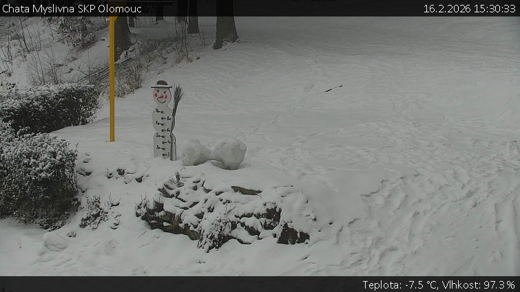 Chata Myslivna SKP Olomouc - Běžecký lyžařský areál Nová Ves - horní část - 16.2.2026 v 15:30