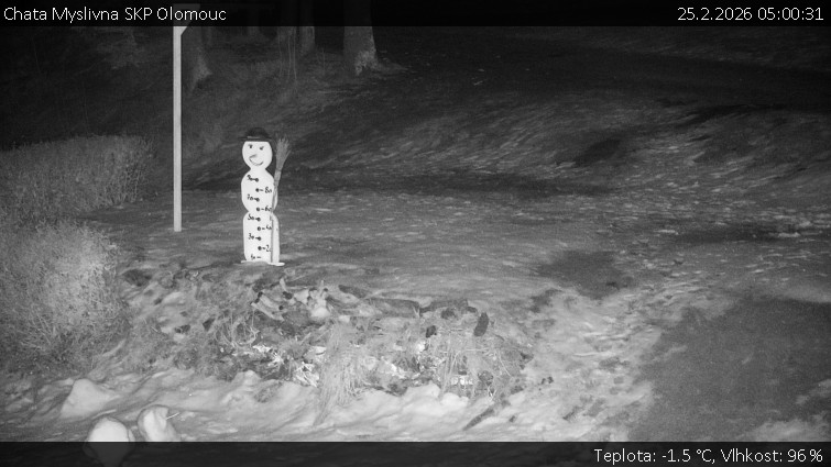 Chata Myslivna SKP Olomouc - Běžecký lyžařský areál Nová Ves - horní část - 25.2.2026 v 05:00
