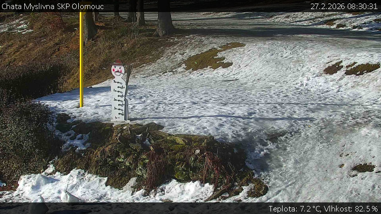 Chata Myslivna SKP Olomouc - Běžecký lyžařský areál Nová Ves - horní část - 27.2.2026 v 08:30