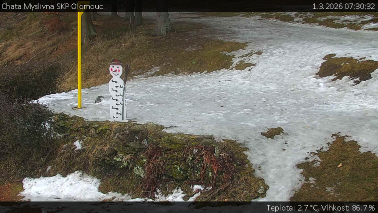 Chata Myslivna SKP Olomouc - Běžecký lyžařský areál Nová Ves - horní část - 1.3.2026 v 07:30