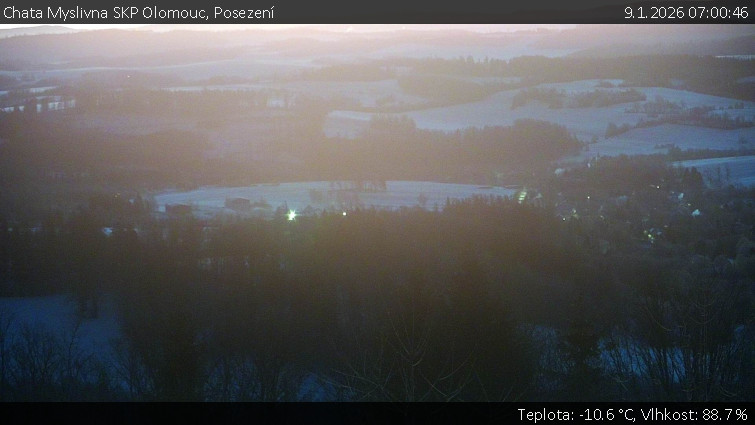 Chata Myslivna SKP Olomouc - Posezení - 9.1.2026 v 07:00