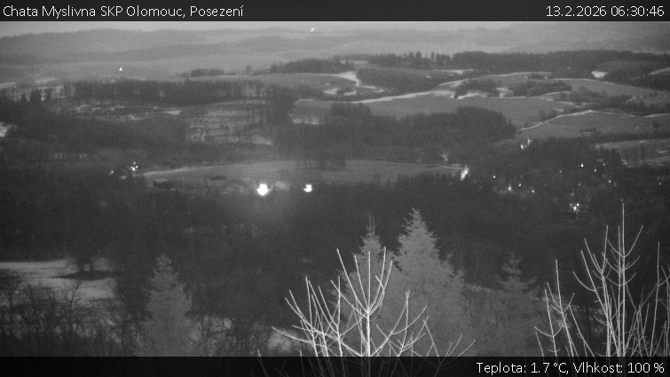Chata Myslivna SKP Olomouc - Posezení - 13.2.2026 v 06:30