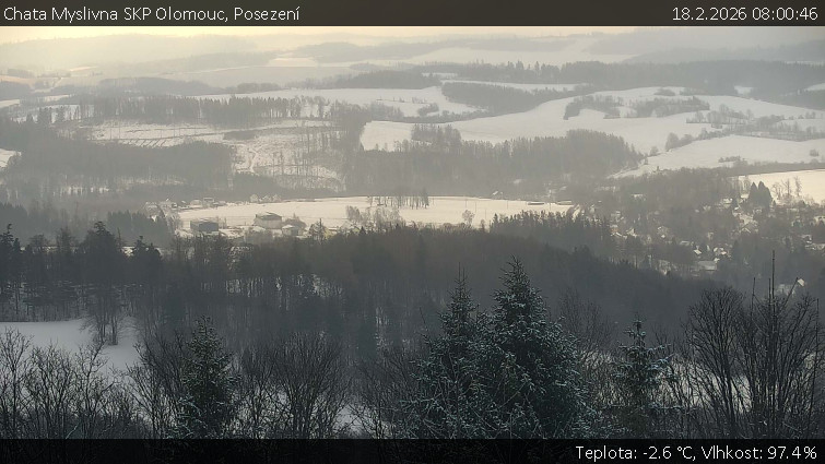 Chata Myslivna SKP Olomouc - Posezení - 18.2.2026 v 08:00