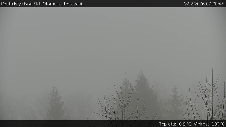 Chata Myslivna SKP Olomouc - Posezení - 22.2.2026 v 07:00