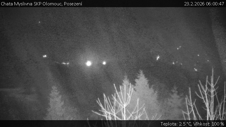 Chata Myslivna SKP Olomouc - Posezení - 23.2.2026 v 06:00