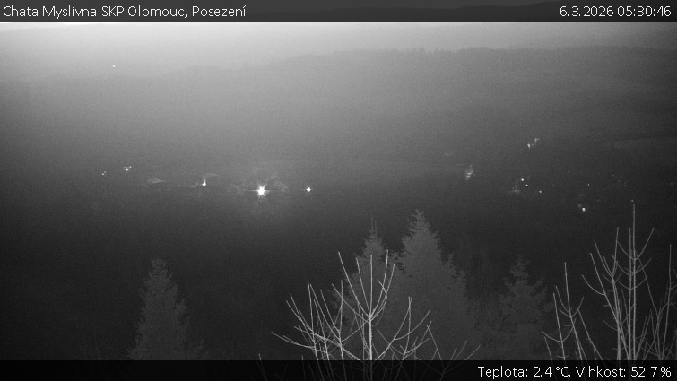 Chata Myslivna SKP Olomouc - Posezení - 6.3.2026 v 05:30
