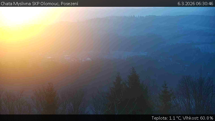 Chata Myslivna SKP Olomouc - Posezení - 6.3.2026 v 06:30