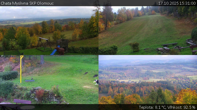 Chata Myslivna SKP Olomouc - Sdružený snímek okolí chaty Myslivna - 17.10.2025 v 15:31