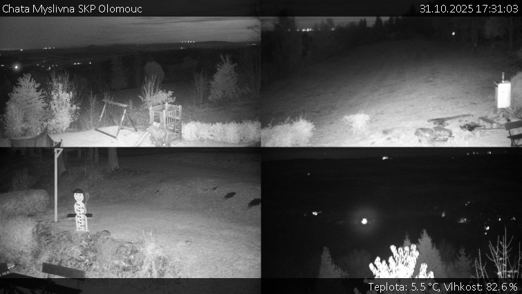 Chata Myslivna SKP Olomouc - Sdružený snímek okolí chaty Myslivna - 31.10.2025 v 17:31