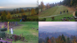 Sdružený snímek okolí chaty Myslivna