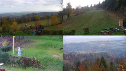 Sdružený snímek okolí chaty Myslivna