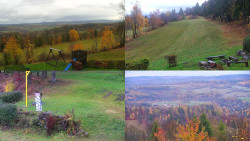 Sdružený snímek okolí chaty Myslivna