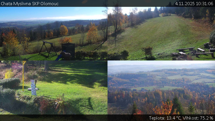 Chata Myslivna SKP Olomouc - Sdružený snímek okolí chaty Myslivna - 4.11.2025 v 10:31