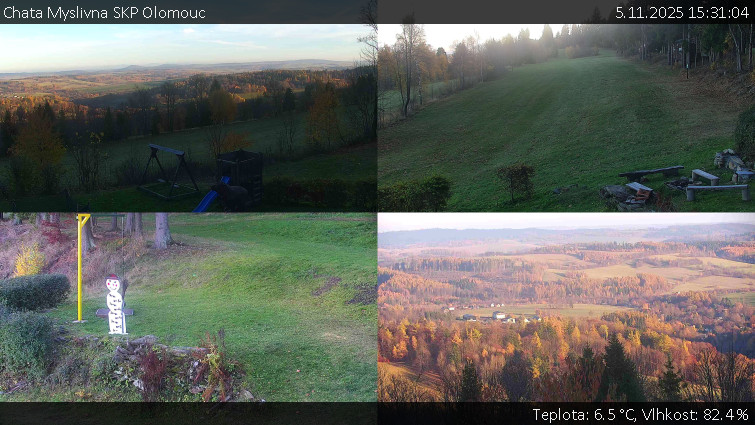 Chata Myslivna SKP Olomouc - Sdružený snímek okolí chaty Myslivna - 5.11.2025 v 15:31
